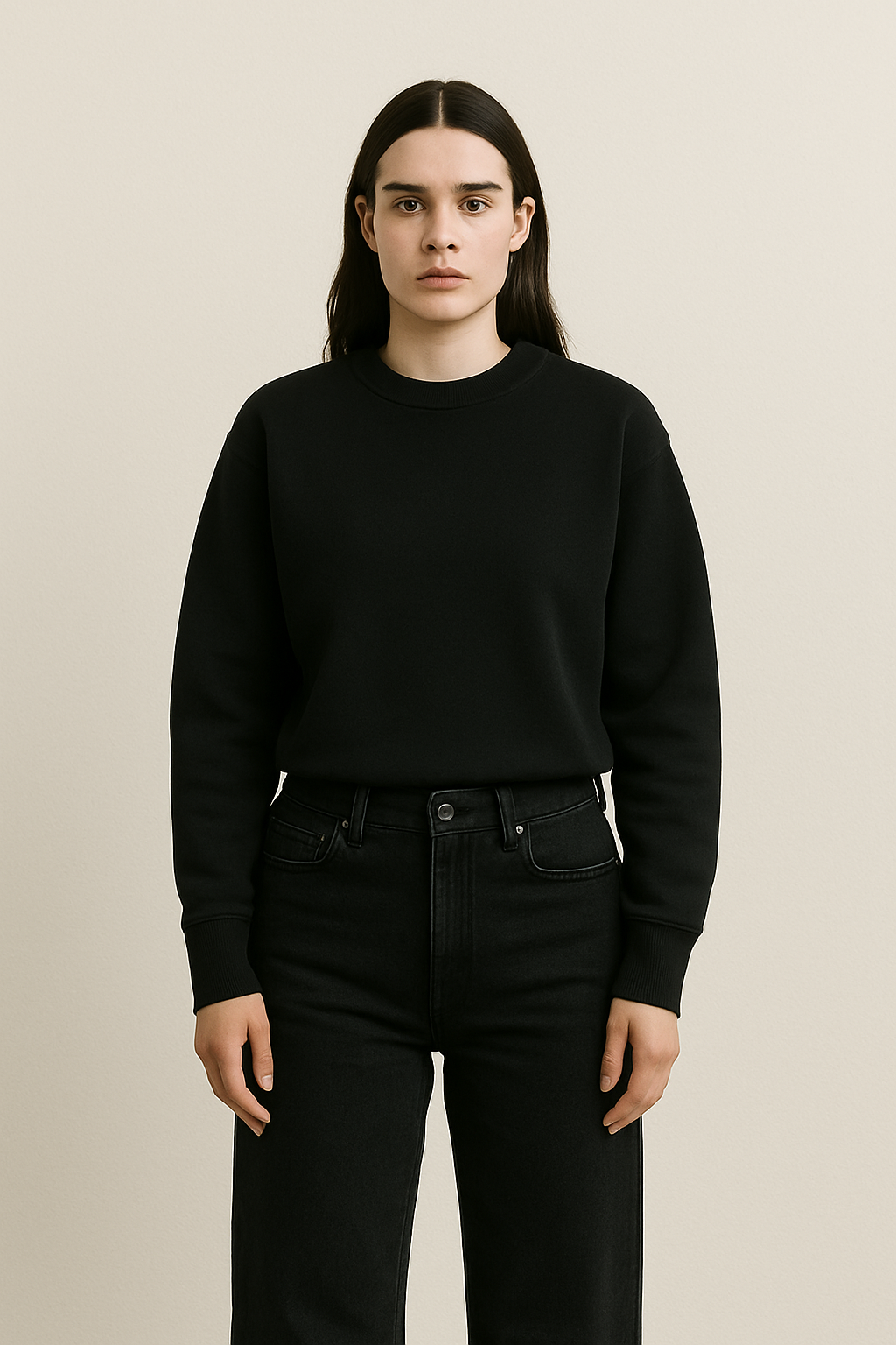 Charcoal Black – Crewneck Sweatshirt