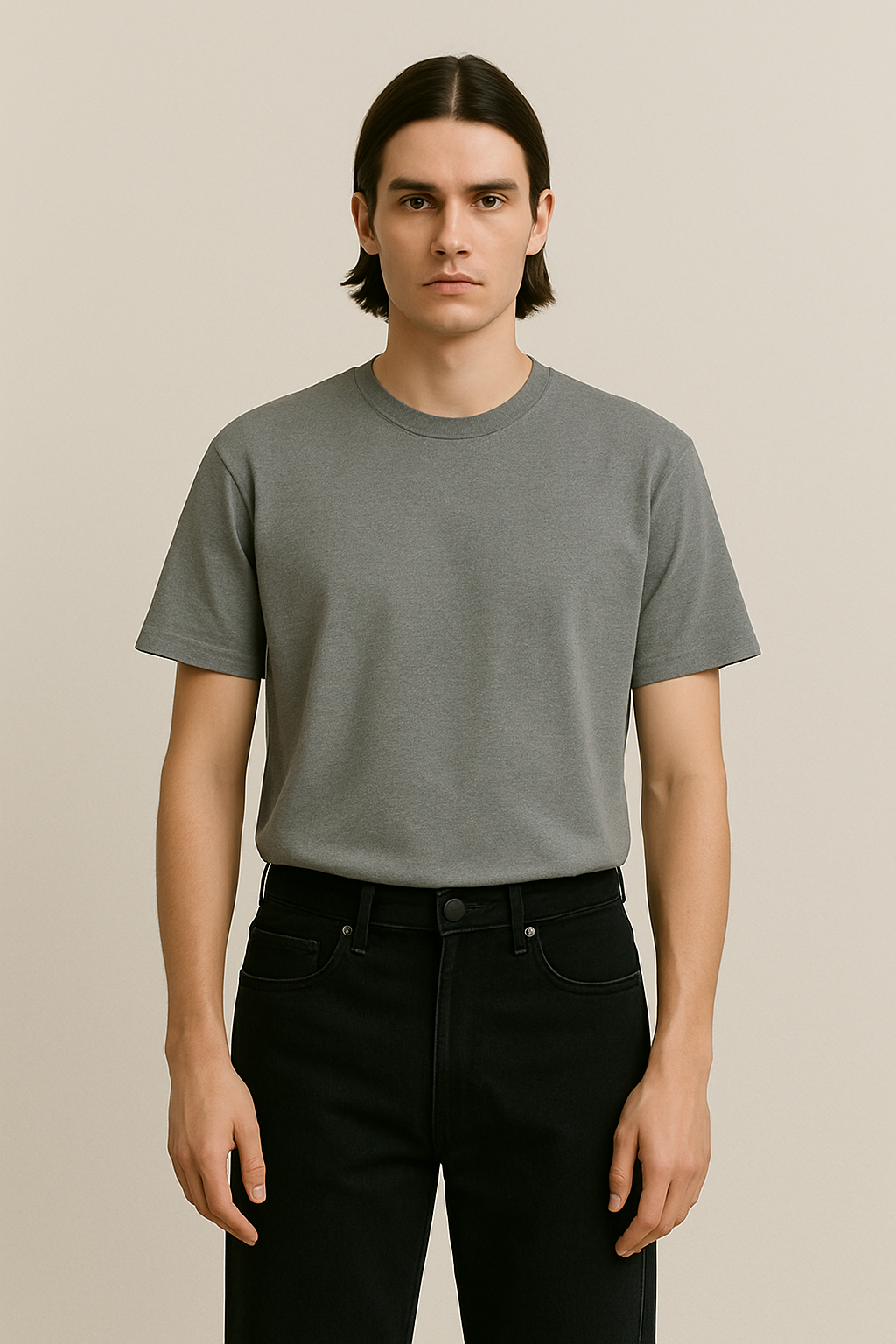 Regular T-shirt - Ash Grey
